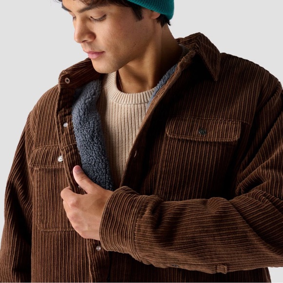 Backcountry Corduroy Sherpa Lined Shirt Work Hunting Jacket - Picture 3 of 7